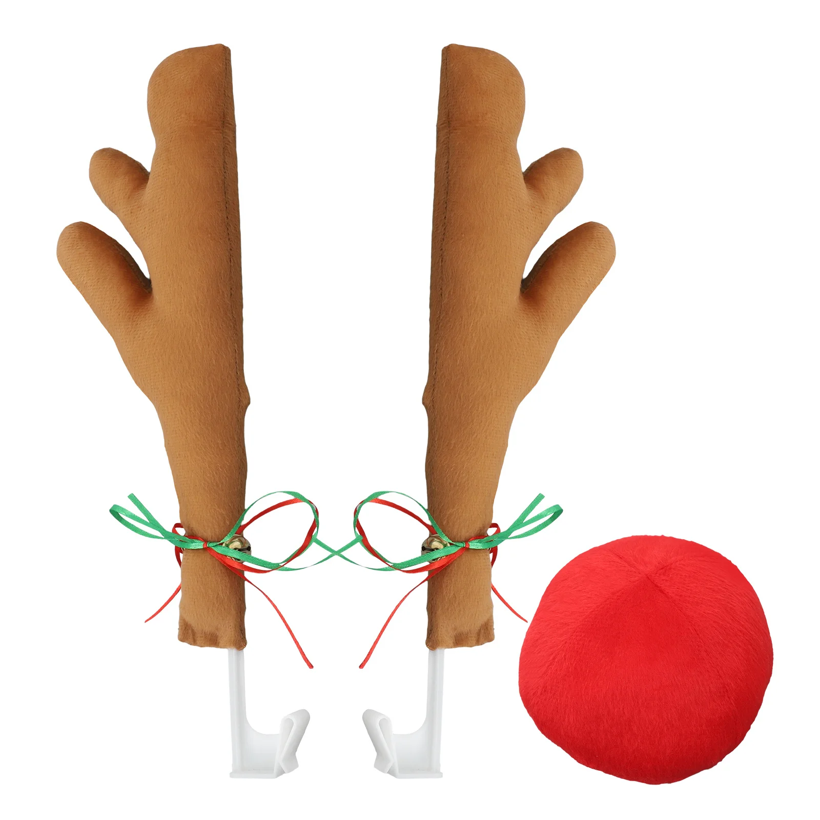 

1Set Car Antlers Xmas Decoration Premium Cloth Antler Shape Stable Creative Christmas Car Decor Lovely Auto Ornament Festival