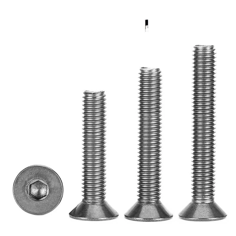 M8 M10 TA2 Pure Titanium Hex Socket Countersunk Head Screws / DIN7991 Flat Head Allen Bolts - Grade 2 Ti Fasteners