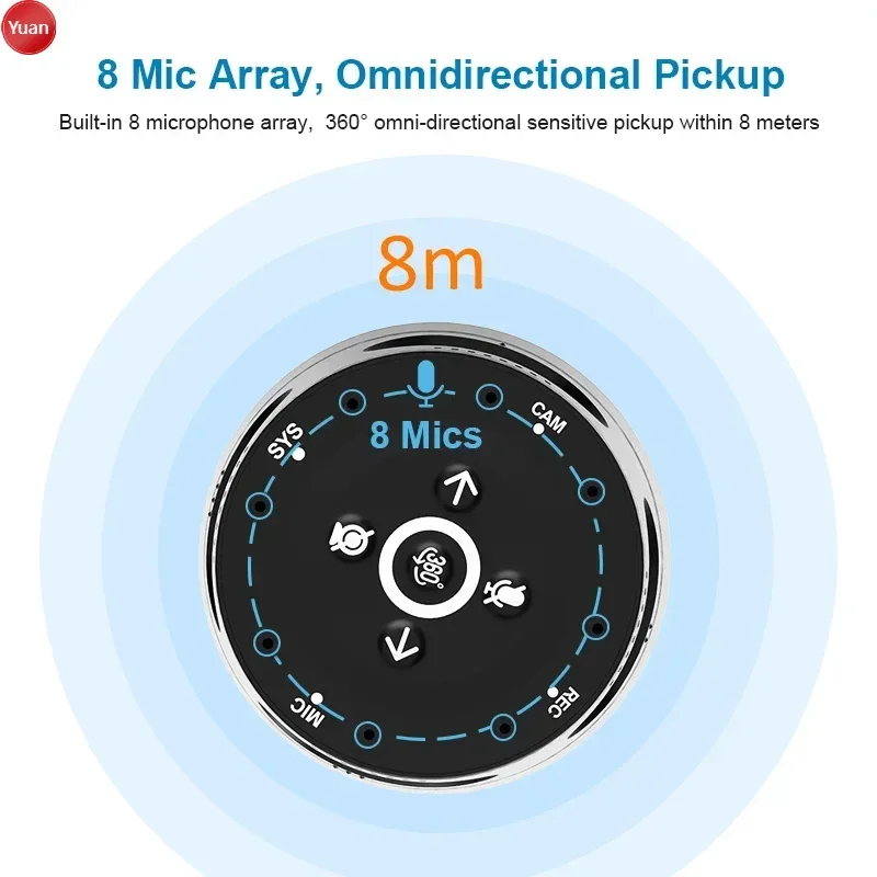 

Anywii Hd 360-degree Smart Video Conference Camera Face Tracking Camera Meeting Conference Room Motion Tracking Camera