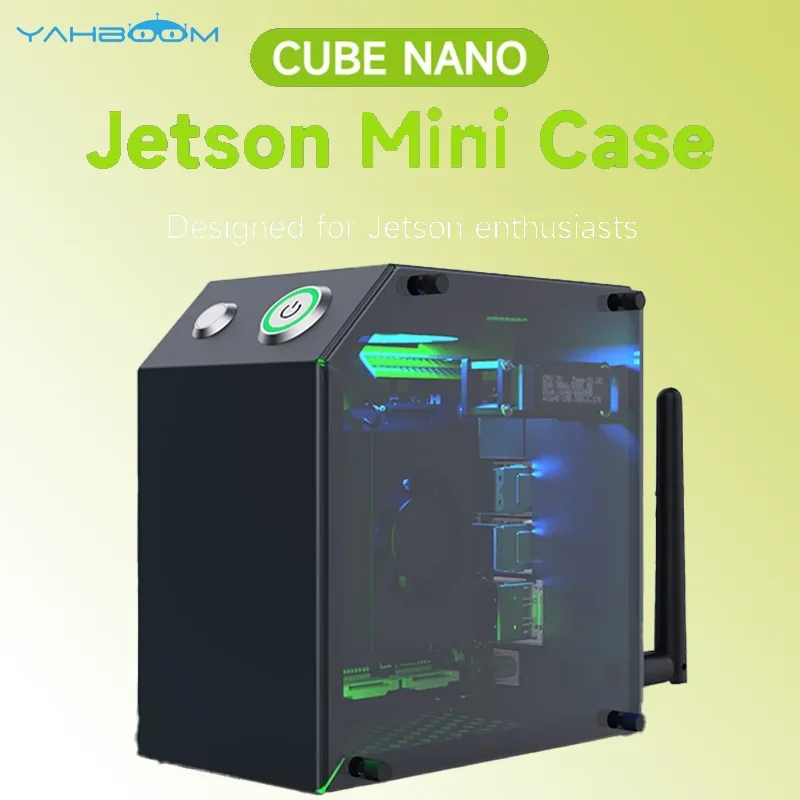 

Mini CUBE NANO Защитный чехол из алюминиевого сплава DIY Электронная коробка для проектов с охлаждающим вентилятором Бесплатная антенна Поддержка всех досок Jetson