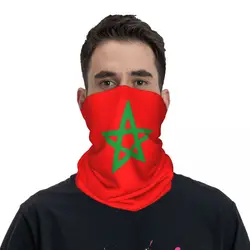 The Flag Of Morocco Bandana Neck Gaiter Printed Mask Scarf Multifunctional Balaclava Fishing Unisex Adult Breathable