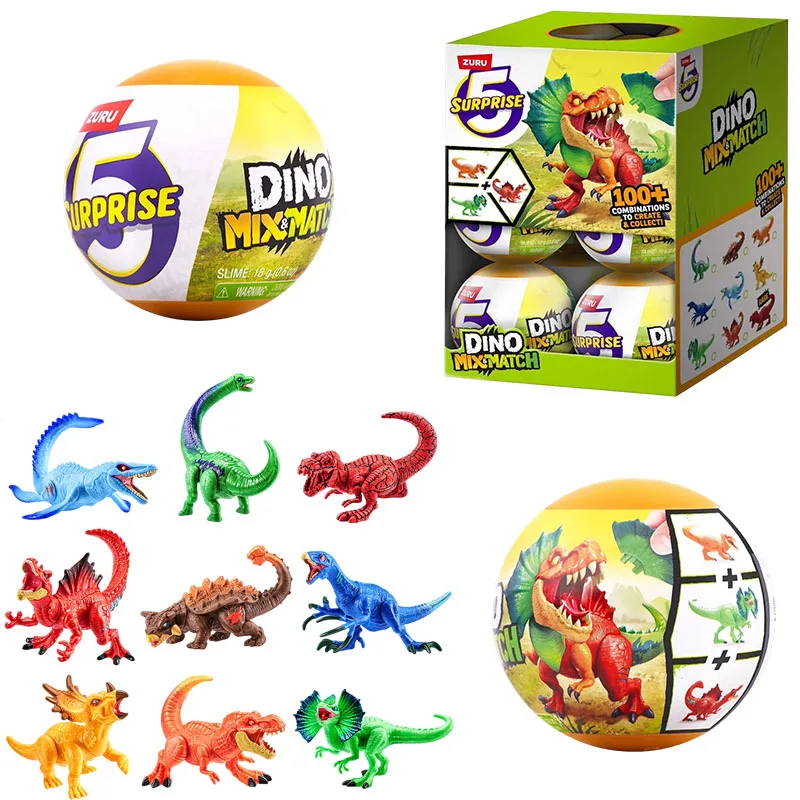 

Коллекционная миниатюрная фигурка-сюрприз ZURU 5 Surprise: Динозавры (смешанные наборы), игрушка-подарок для детей
