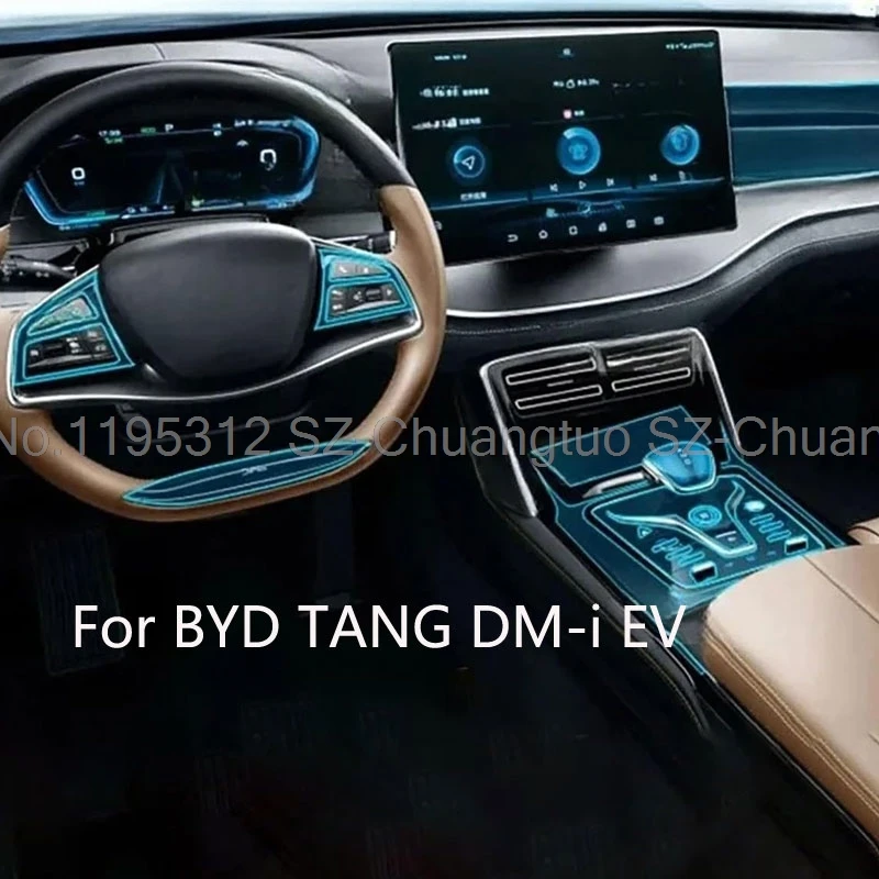 

TPU Protector Film For BYD TANG DM-i EV 2023 2024 Car Door Center Console Media Dashboard Navigation Anti-scratch Interior