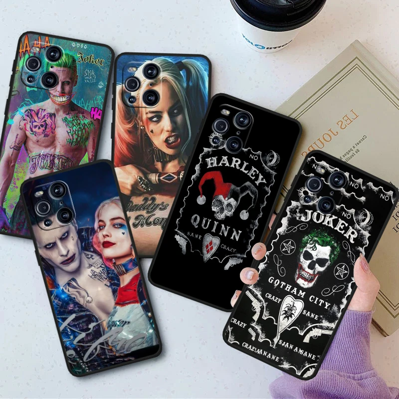 Harley Quinn Clown For OPPO Find X6 X5 X3 X2 F21S F21 Pro Lite Neo Black Silicone Fundas Soft Phone Case