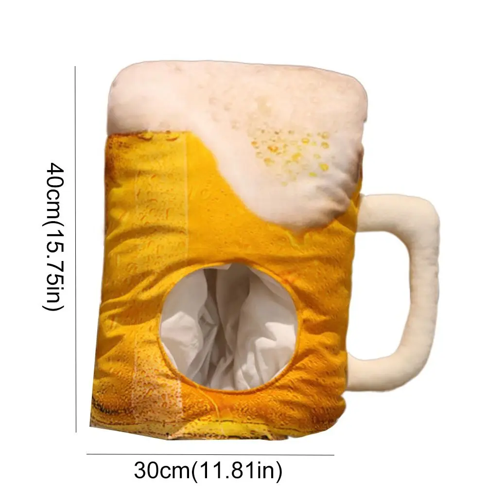 Kawaii Plush Funny Beer Hat Photo Props Soft Cute Beer Hat Novelty Plush Beer Cap Kids