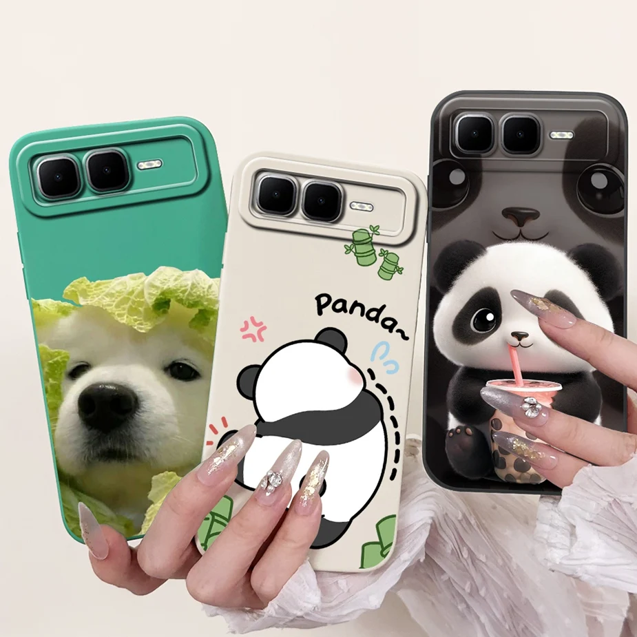 Étui pour Infinix Smart 10 Plus Le Protecteur Idéal avec Motif Chien et Pandas