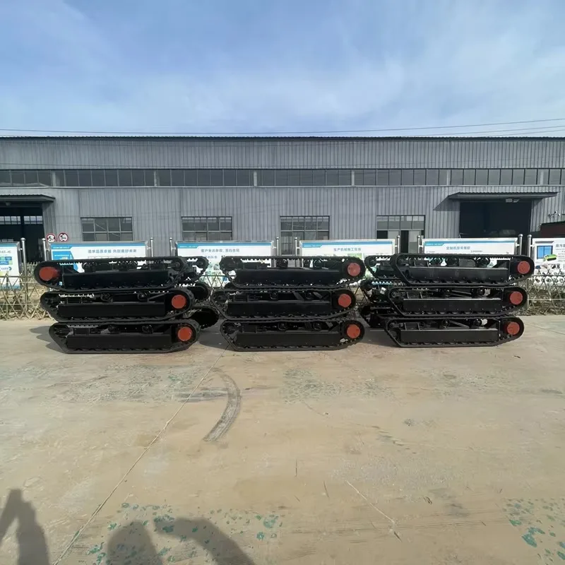 ชิ้นส่วนแชสซีรถตีนตะขาบแบบไม่มีเครื่องยนต์ รถขุด รถบรรทุก ทนทานต่อการสึกหรอสูง ศูนย์ถ่วงต่ำ ปรับแรงตึงได้ 2