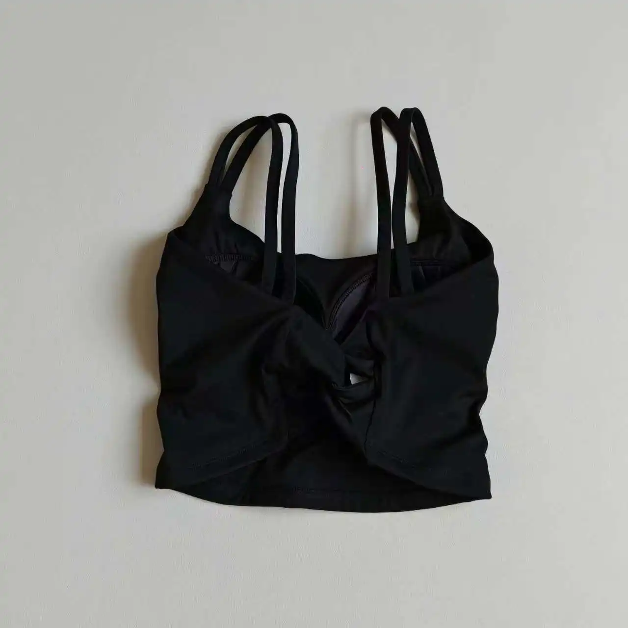 Women's High-Strength One-Piece Fixed-Cup Sports Bra Push-Up Shock-Proof Quick-Drying Breathable Yoga Vest for Running Fitness