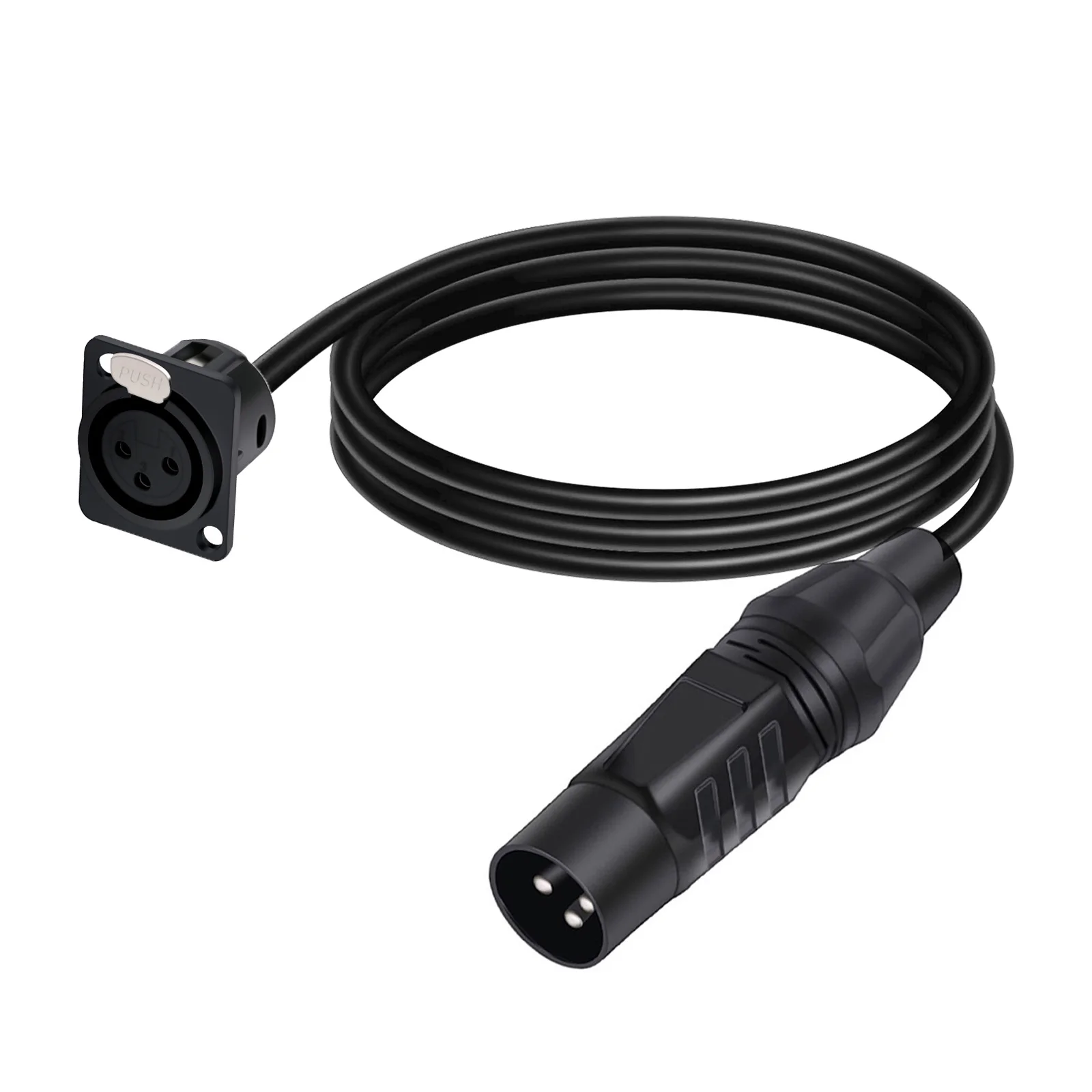 D Typ 3-polig xlr Stecker/Buchse Mikrofon buchse mit fester Schalttafel an 3-poligem xlr-Stecker Audio-Verlängerung kabel für Verstärker-Mikrofon mischer – Detail 3
