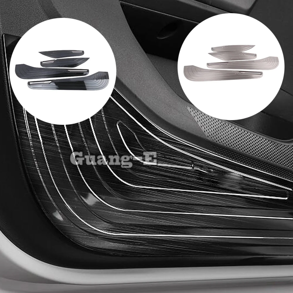 

Stainless Steel Inner Side Door Cover Anti Kick Frame Trim Panel 4PCs For Volkswagen VW T-cross Tcross 2019 2020 2021 2022 2023
