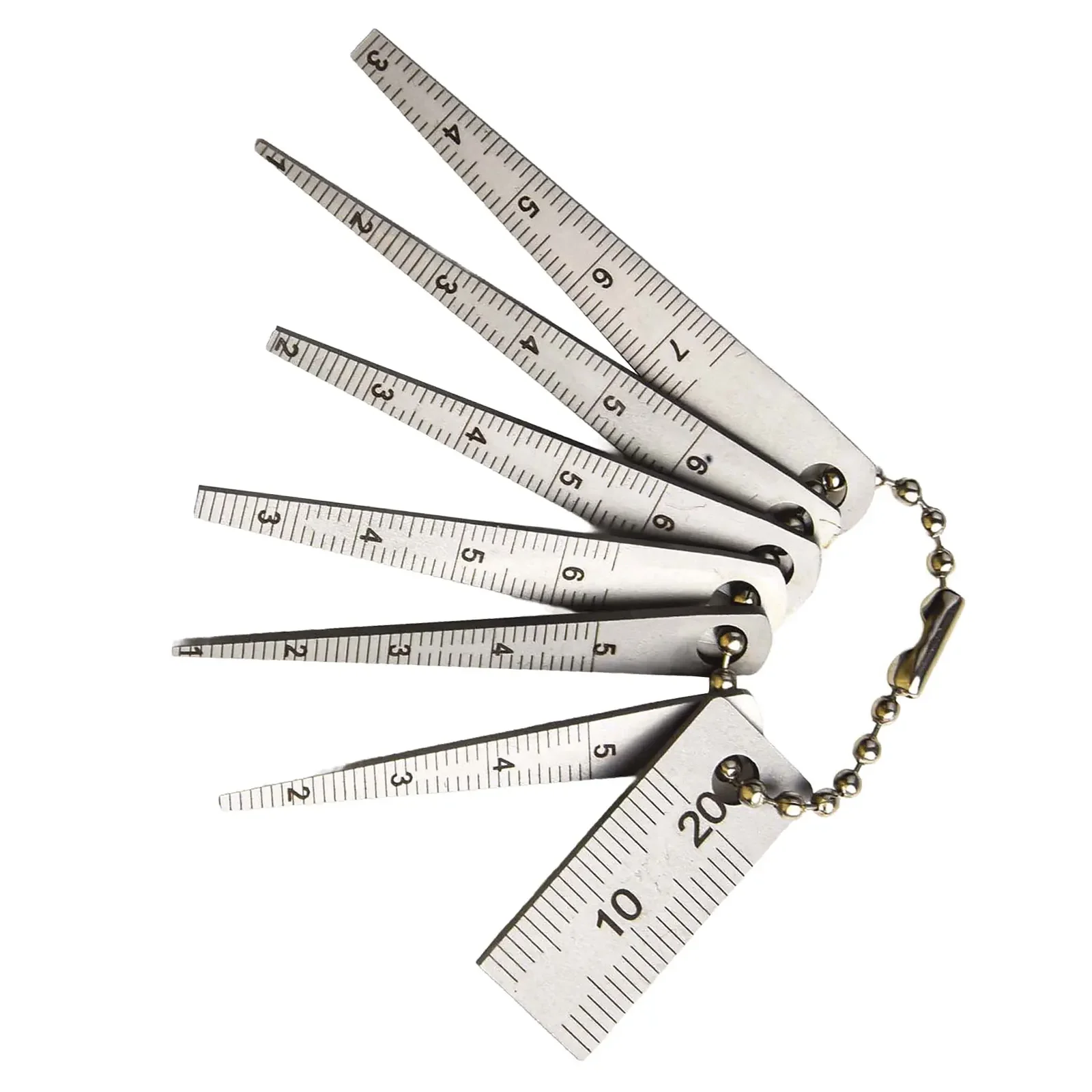 Juego de calibres de huecos 3710 de 6 + 20mm, juego de regla pequeña de bolsillo, regla cónica de 1 a 5 a 5,5 a 6 a 6,5 a 7,5, lectura precisa sin decoloración alta