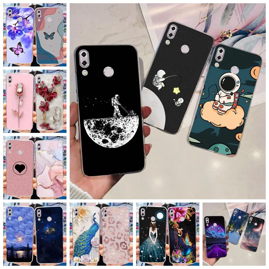 For Asus Zenfone 5z ZS620KL Case Cute Astronaut Bumper Soft Silicone Clear Phone Case For Zenfone 5 ZE620KL ZF620KL X01BDA Cover