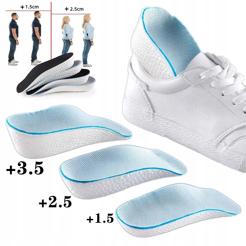 SHOE INSOLES INCREASING HEIGHT shock-absorbing heel pads