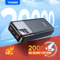 Tuodes-Batterie Externe Portable, 20000mAh, PD20W, Grande Capacité, 22.5W, Charge Rapide, Chargeur pour iPhone, Samsung, Xiaomi 1