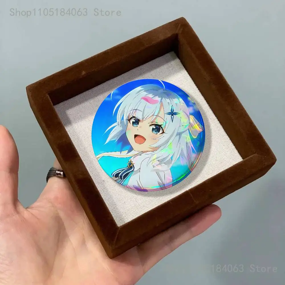 H-Howard Tina Laser reflective round badges pins bag clothing decorations collectibles gifts for friends