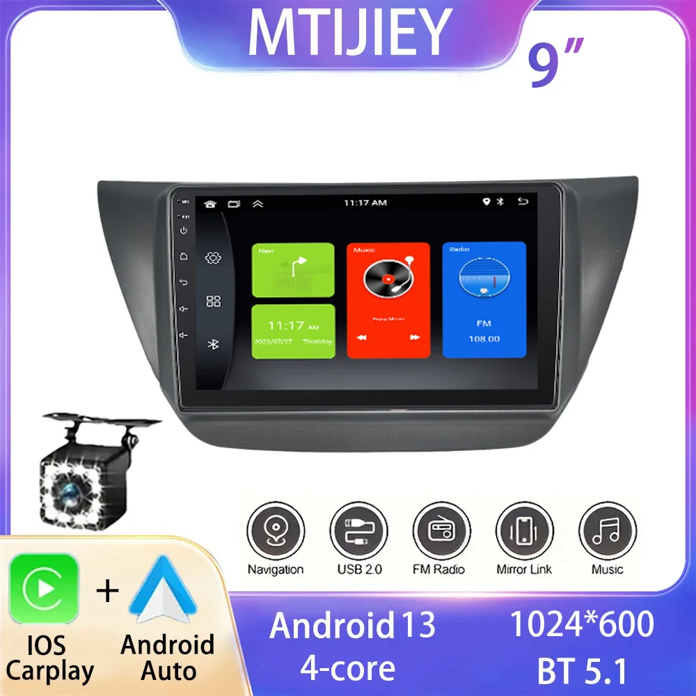 

Srnubi For Mitsubishi Lancer 2015 Android 2 Din Car Radio Multimedia Player GPS Carplay Auto Stereo Speakers Head Unit 9INCH
