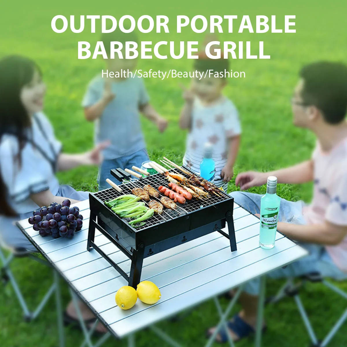 Portable Mini BBQ Charcoal Grill 5
