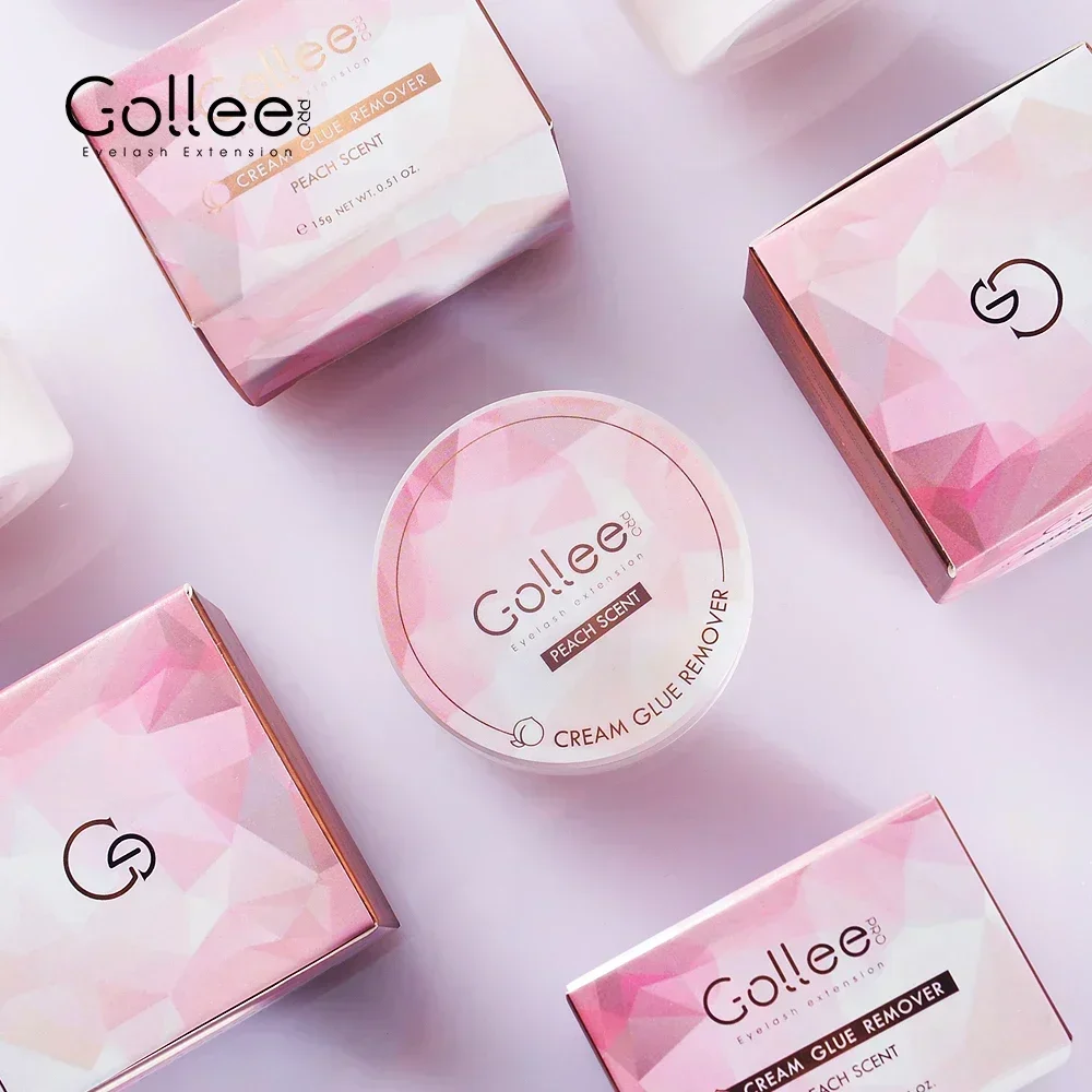 Gollee Eyelash EXTENSION กาว Remover การระคายเคืองต่ํากลิ่นพีช 15g ไม่มีกลิ่น Eyelash กาว Remover Grafting Eyelash กาวเจล