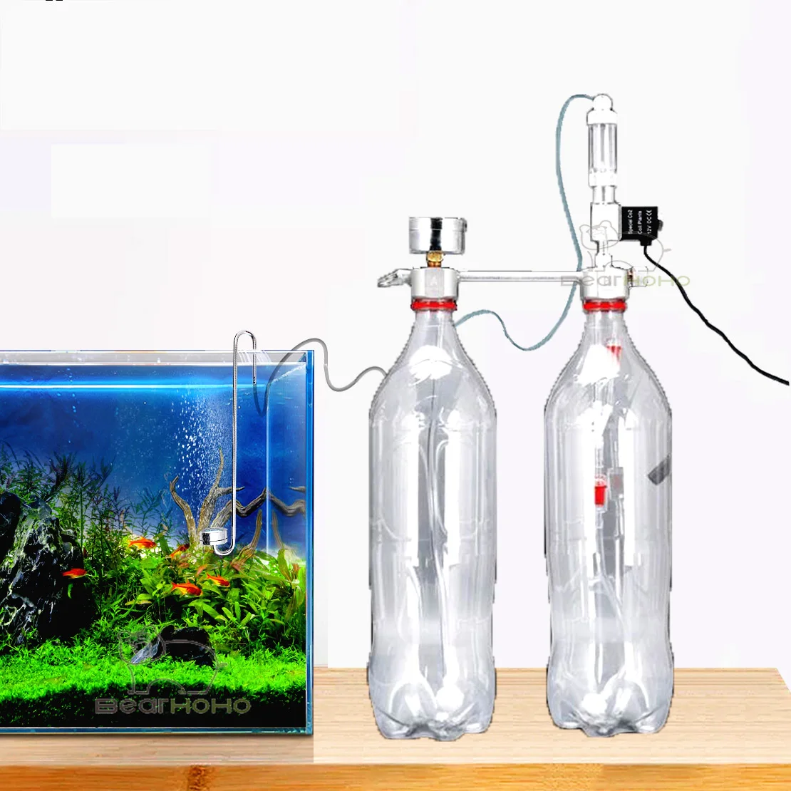 

Aquarium DIY CO2 Generator kit For Aquatic Plant Growth Simple Fish Tank Supplies Anti acid Accumulation Low Pressure Start