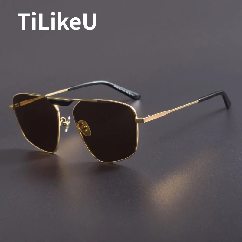 

Luxury Pilot Driving Sunglasses Men's Outdoor UV400 Goggle Sun Glasses Retro Large Size Aviator Sunglasses Male Alloy Eyeglasses