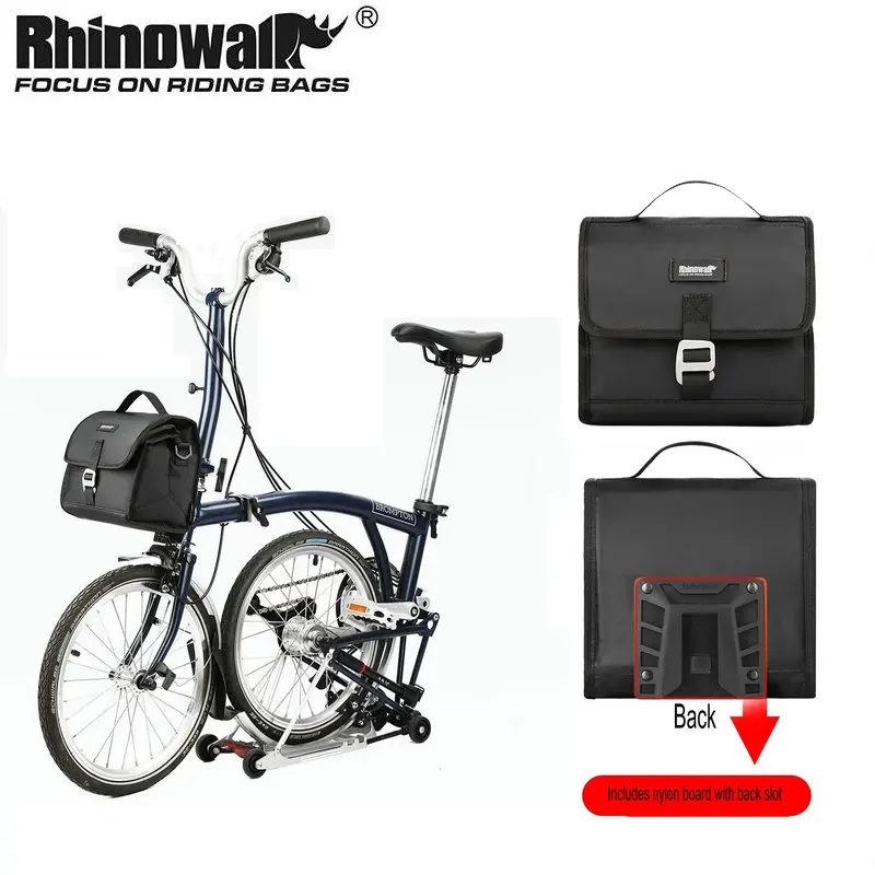 Rhinowalk Bike Handlebar Bag Multi-functional Bike Front Bag Insulated Bike Basket Bag with Rain Cover Fit Brompton Folding Bike