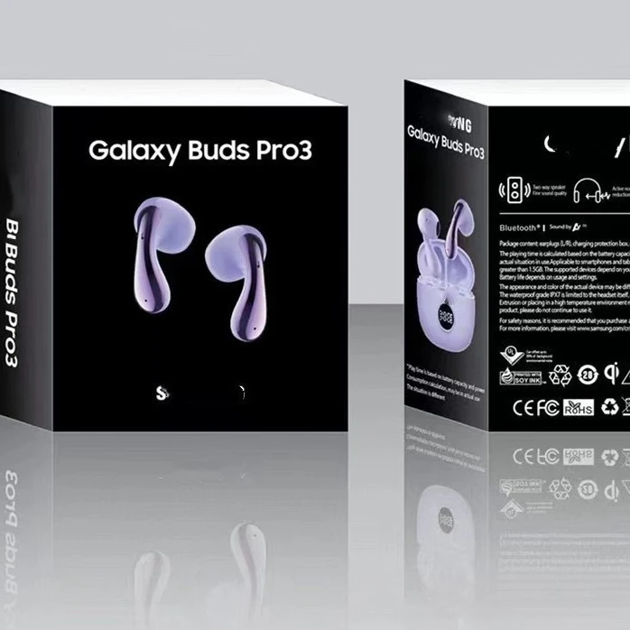 

Новая версия 2025 года, подходящая для Galaxy Buds Pro3, независимое шумоподавление, капля воды, цифровой дисплей, Bluetooth-наушники