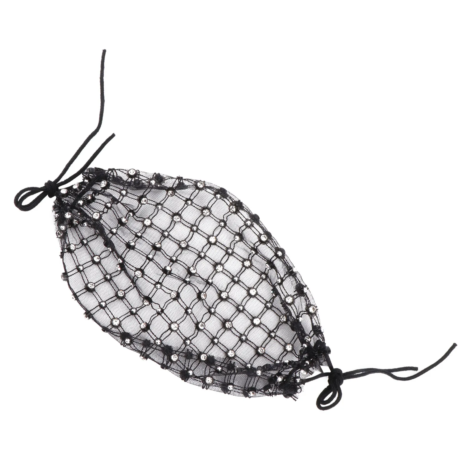1Pcs Glitter Rhinestone Face Mask Decorative Net Yarn Veil for Festival Party Costume Facial Adornment Women Girls Dust