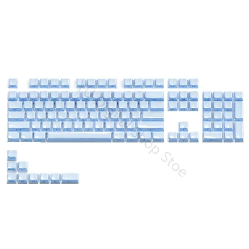 96BA Crystal Jelly OEM-Profil-Tastatur-Tastenkappen-Set mit Frontaufdruck, gemischte Materialkonstruktion und 113-Tasten-Stil – Detail 9