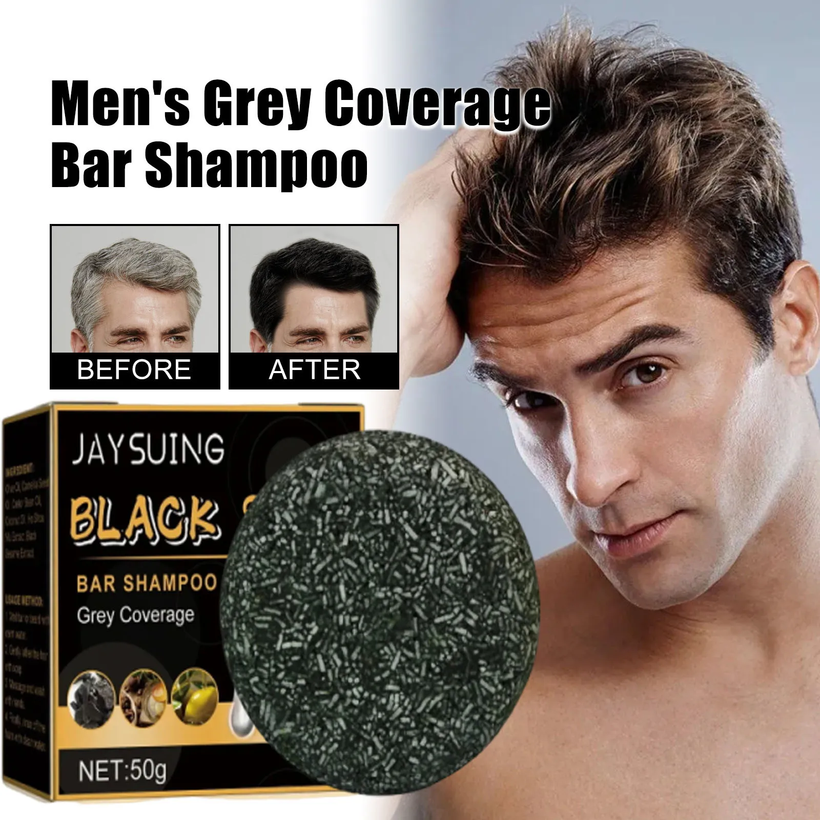 Gray White Hair Repair Serum Soap Fast White To Black Repair Nourish Beard Hair Roots Shampoo Men Women Beauty Health Care