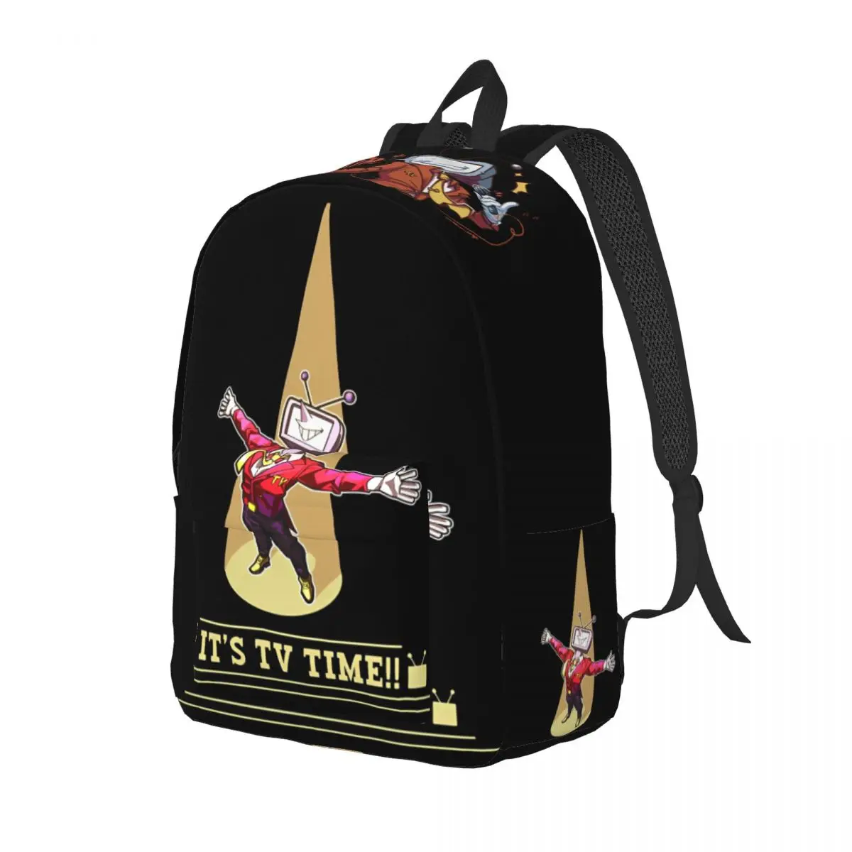 It's TV Time Mr Tenna Deltarune Backpack for Men Women Fashion Student Work Daypack Energetic Show Laptop Shoulder Bag Sports