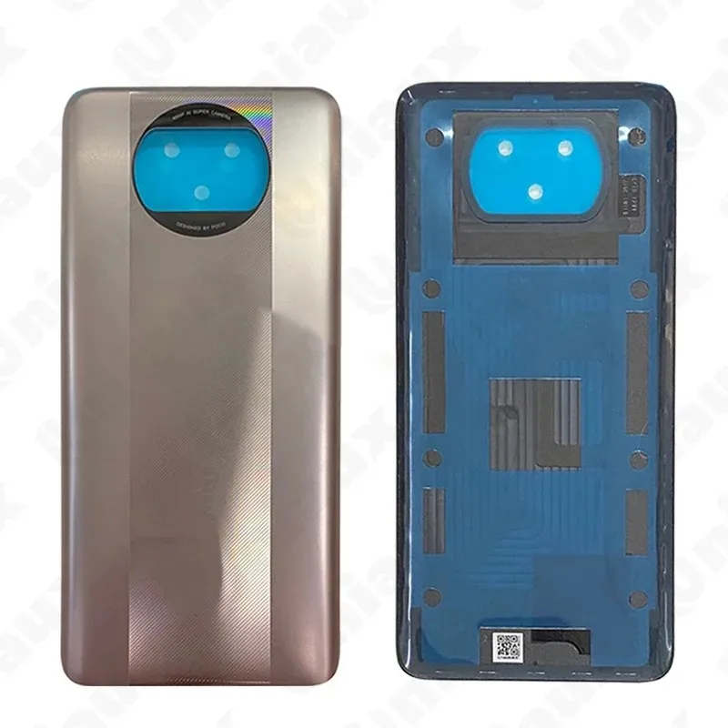 New For Xiaomi Mi Poco X3 Battery Back Cover Rear Door For POCO X3 Replacement Housing Adhesive With Lens