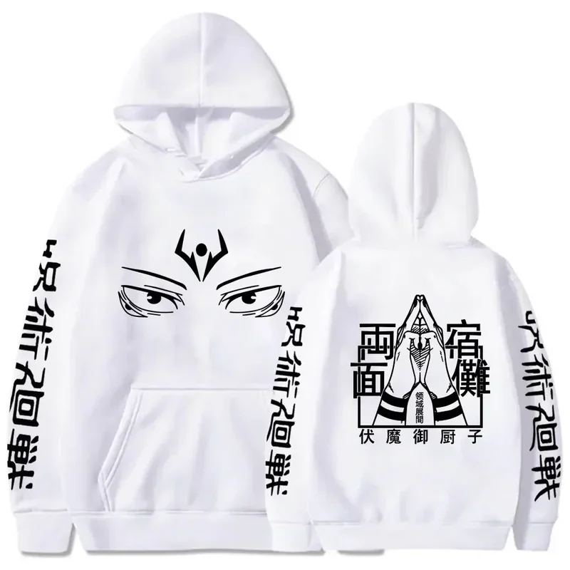 Hot anime jujutsu Kaisen ryomen Sukuna printed hooded men women prevalent hoodies high quality sweatshirt Harajuku streetwear