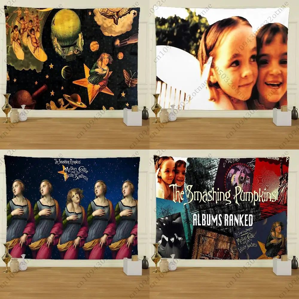 

Band S-Smashing P-Pumpkins Tapestry Flag Creative Pattern Photo Living Room Wall Art Decor Party Outdoor Decorate Banners