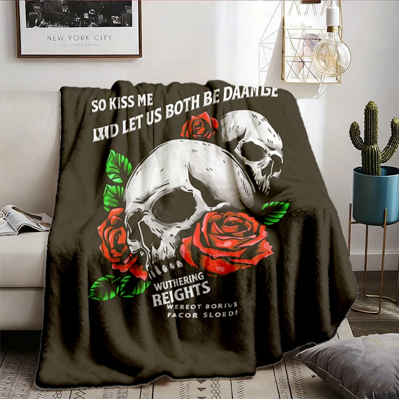 Wuthering Heights Comfy Blanket - Emily Bronte Bookish Flannel Throw Gothic Romance Literary Flannel Blanket Cozy Blanke
