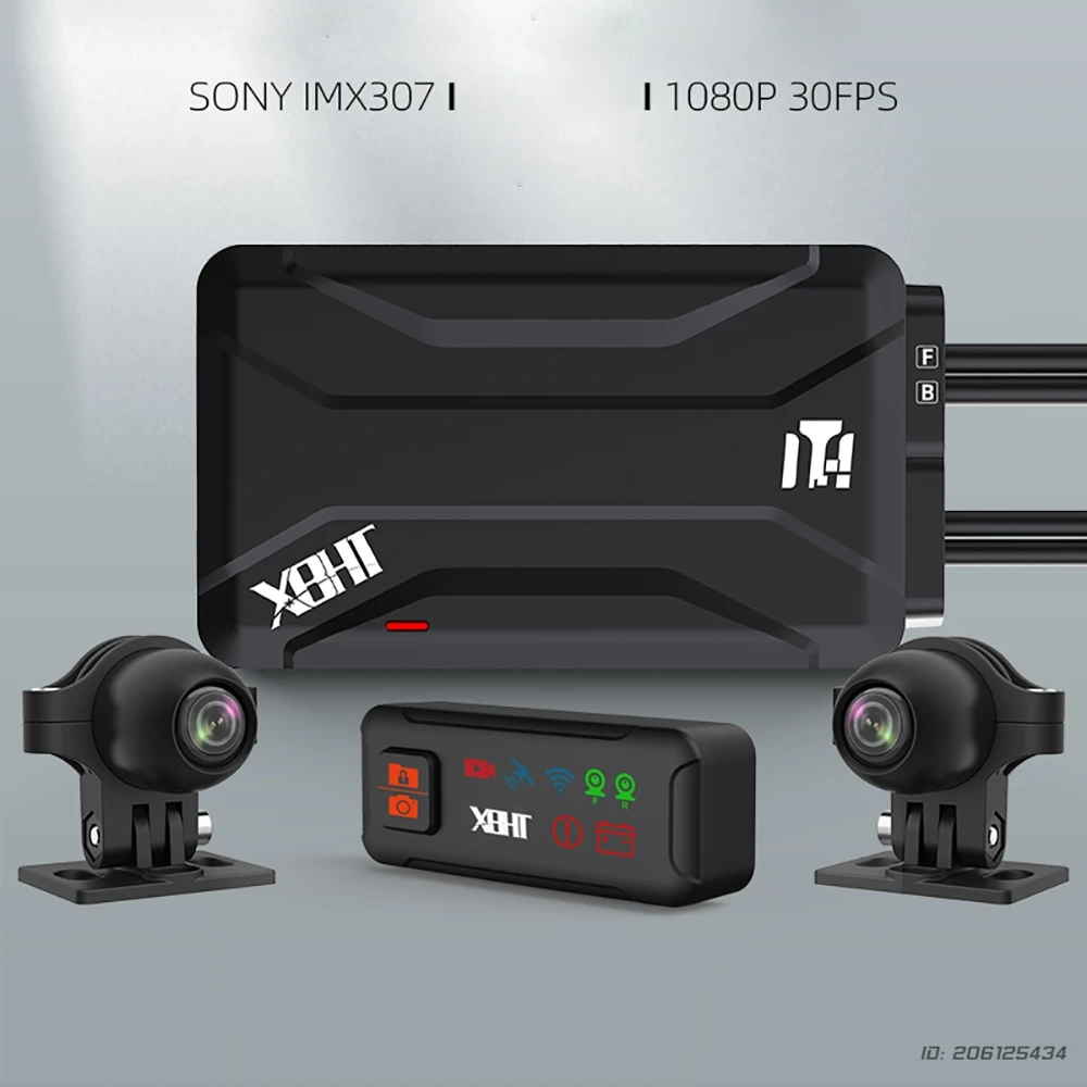 دراجة نارية مسجل قيادة بدون شاشة 5G واي فاي مقاوم للماء دراجة نارية مسجل قيادة مراقبة ضغط الإطارات 2K HD للرؤية الليلية