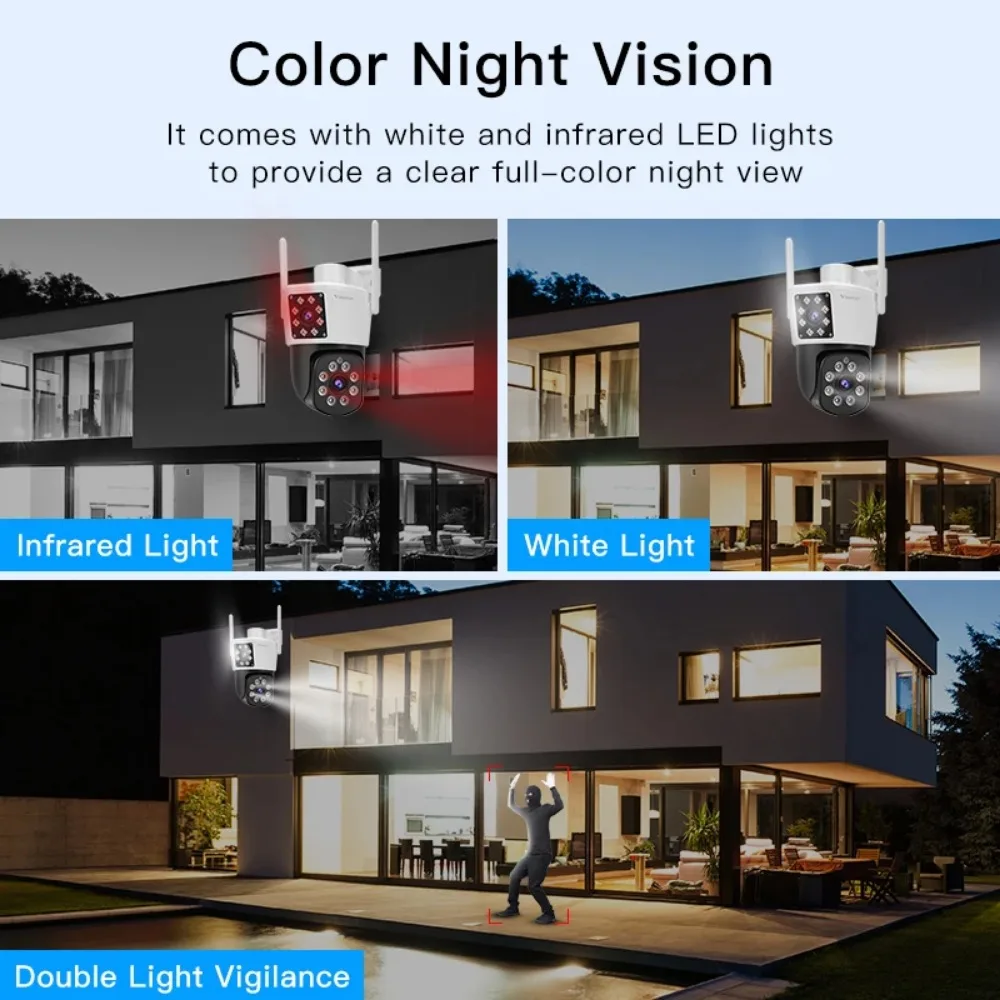 Vstarcam 4MP PTZ Wifi Camera with Dual Screen Outdoor Security Camera1080P Security Protection CCTV Video Surveillance IP Camera