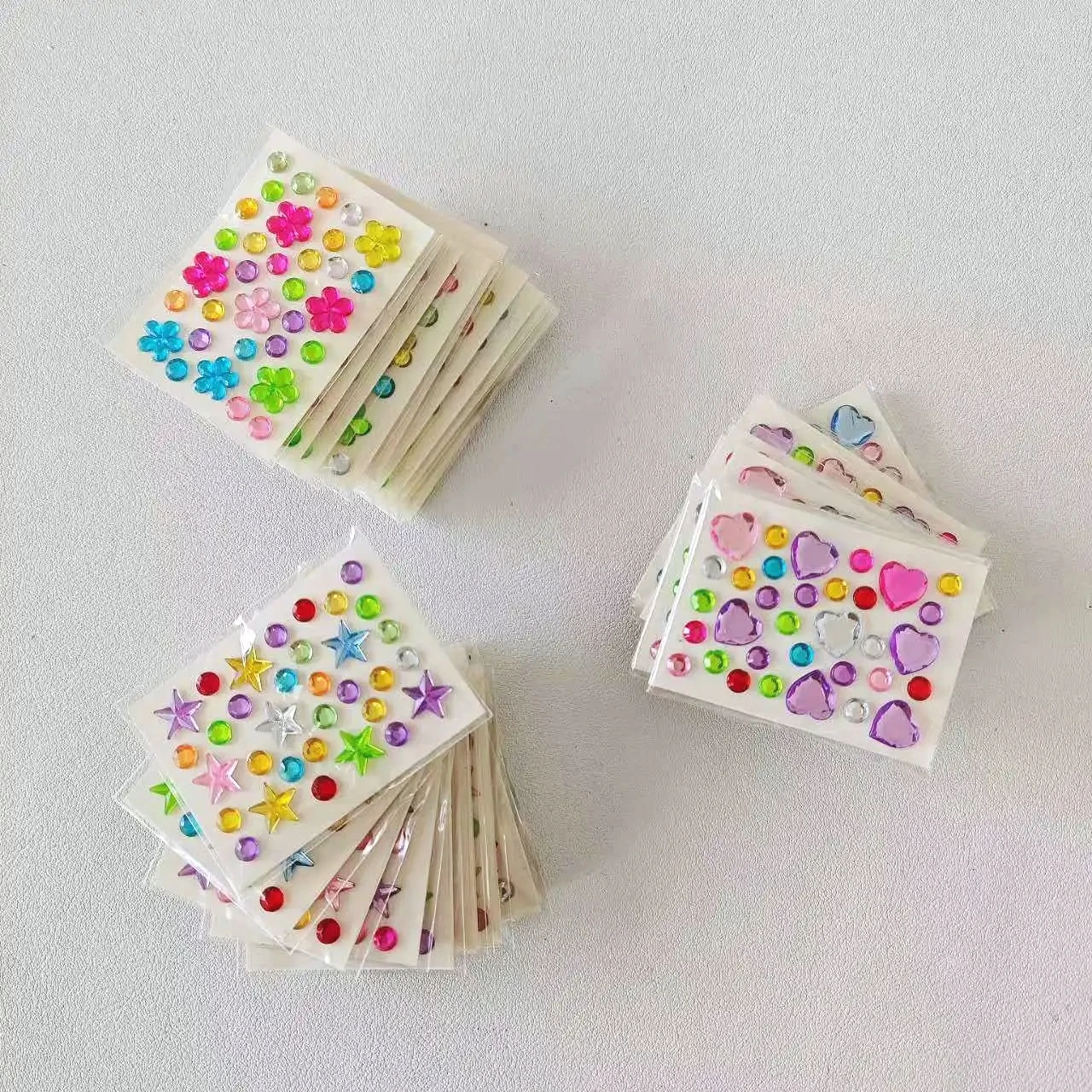 10 style wholesale colorful diamond mini sticker accessories DIY acrylic three-dimensional decoration children's and students'