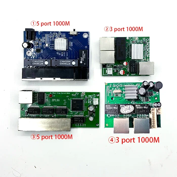 3/5 ports10/100/1000M 5V-16V ethernet network indutrial switches module