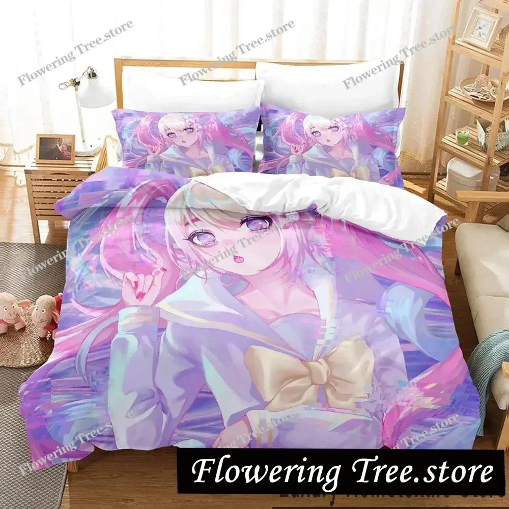 3D Print Needy Streamer Overload Anime Bedding Set Boys Girls Twin Queen King Size Duvet Cover Pillowcase Bed boys Adult