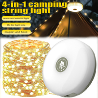 Multifunctional 4 in 1 Design Camping Light String USB Rechargeable Outdoor Tent Decor Light XTE LED Flashlight with Magnet Hook