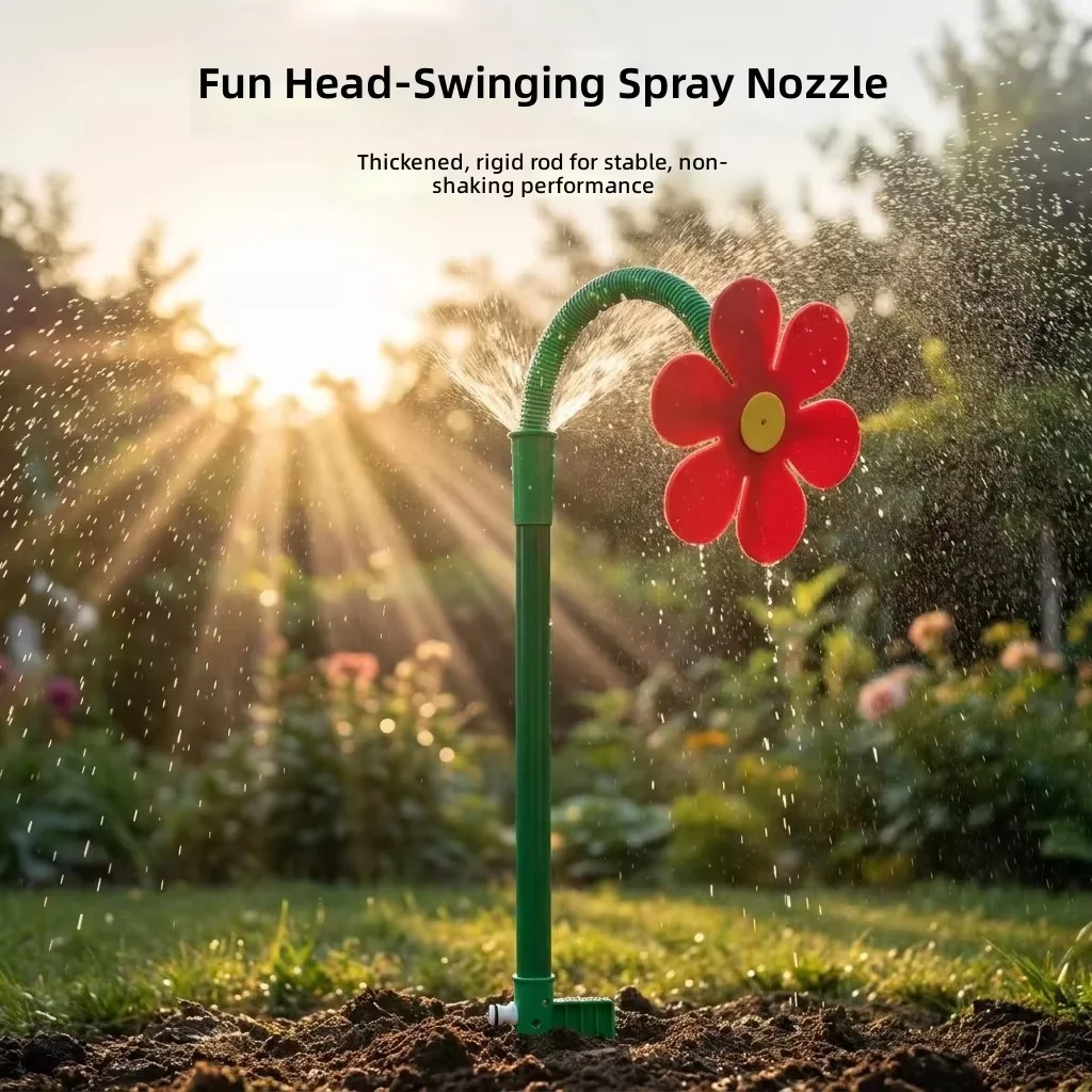 Petal-shaped automatic rotating sprinkler for household garden watering, lawn irrigation,and outdoor multi-functional spray head