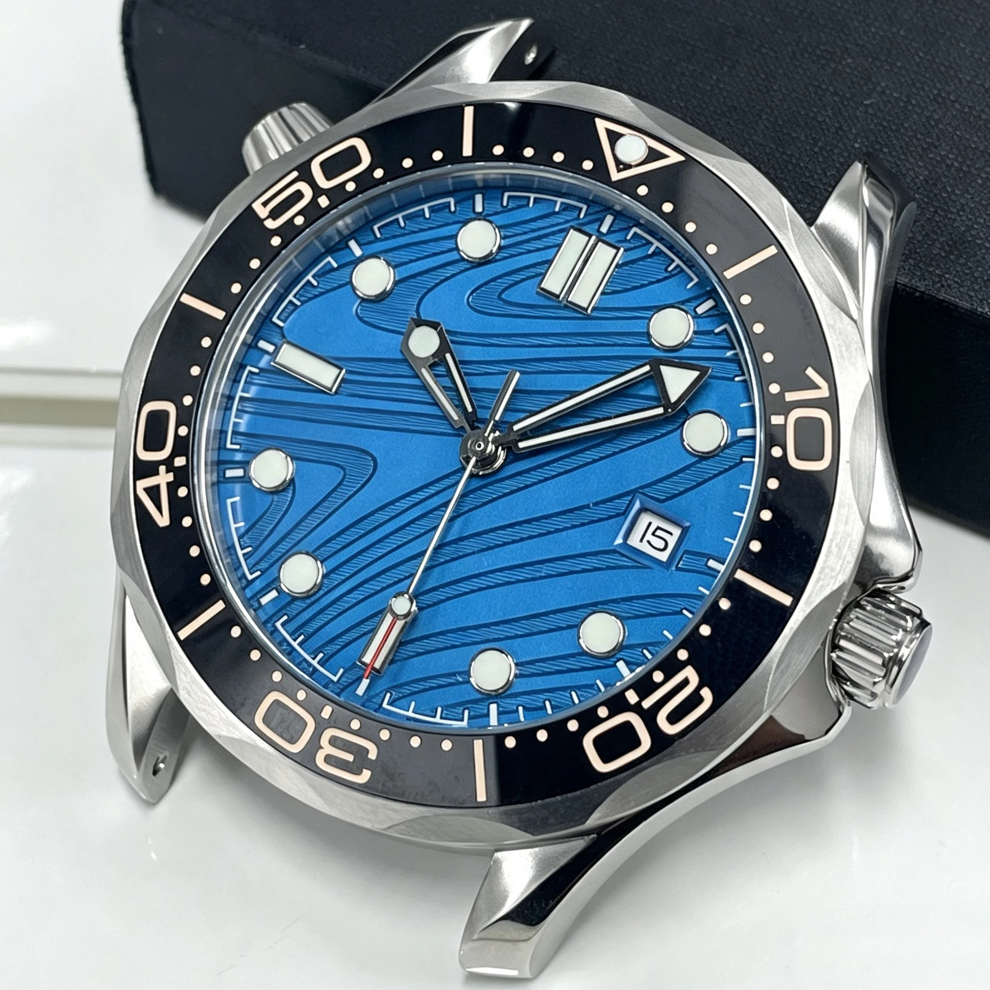 41.5mm Water-Resistant Automatic Mechanical Watch, Retro Lace-Shaped Case, New Ceramic Bezel, Available With 8215/1612 Movement