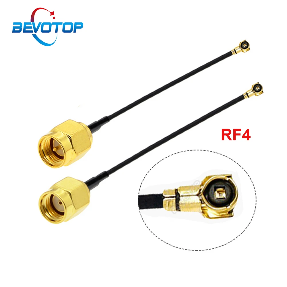 1pcs/lot 4th Generation RF4 Female to RP-SMA / SMA Male WIFI Antenna Pigtail Jumper RF0.81 RG0.81 Extension RF Cable