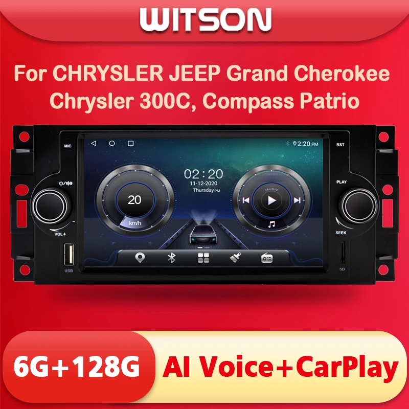 WITSON Android 13 CAR Radio for CHRYSLER 300C PT Cruiser Compass Patriot Jeep Dodge Magnum Grand Cherokee RAM 1500 Auto Stereo