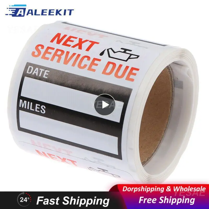5/100pcs Oil Change Maintenance Service Reminder Stickers Practical Universal "next Service Due" Car Sticker Window Sticker 