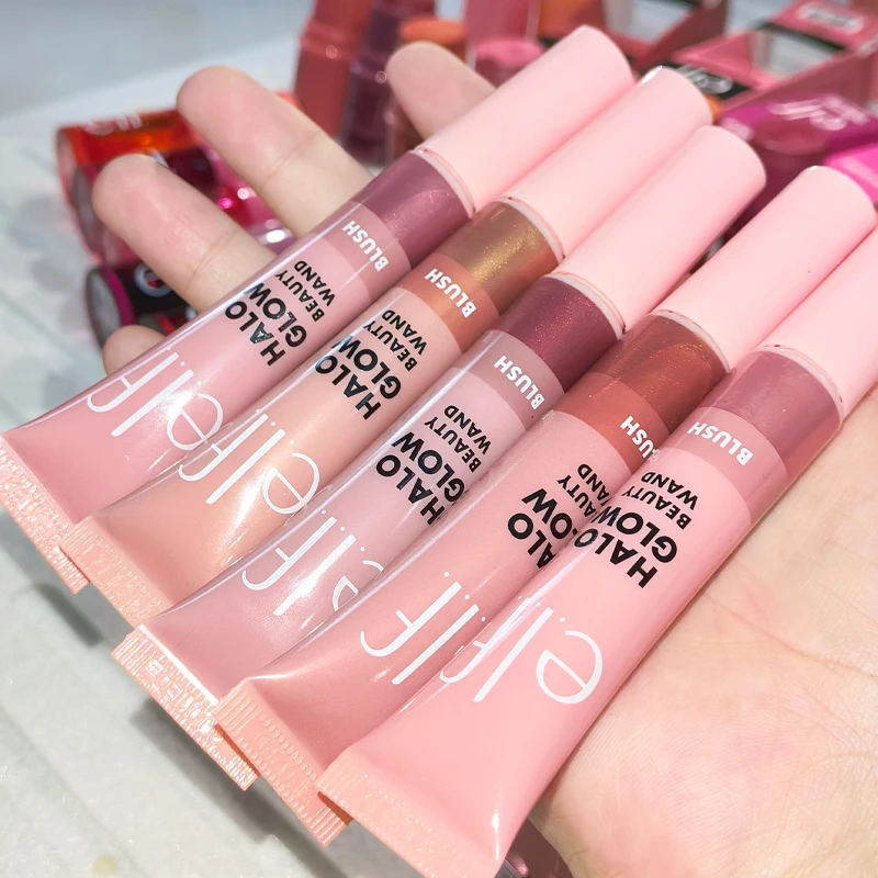 Elf Blusher Highlight Liquid Cushion-tip Applicator Lasting Easy To Color Makeup Cherry Cola Pink Positive Liquid Blush Cosmetic