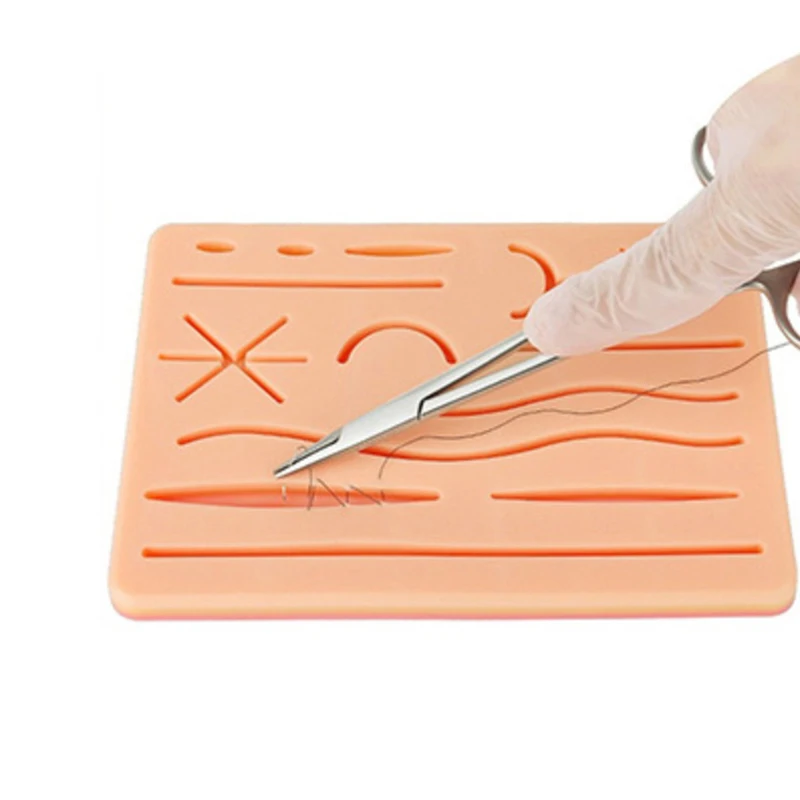 Suture Practice Pad 3 Layer With 14 Wound Durable Silicon Skin Suture Practice Kit For Medical Veterinarian Students Nurses