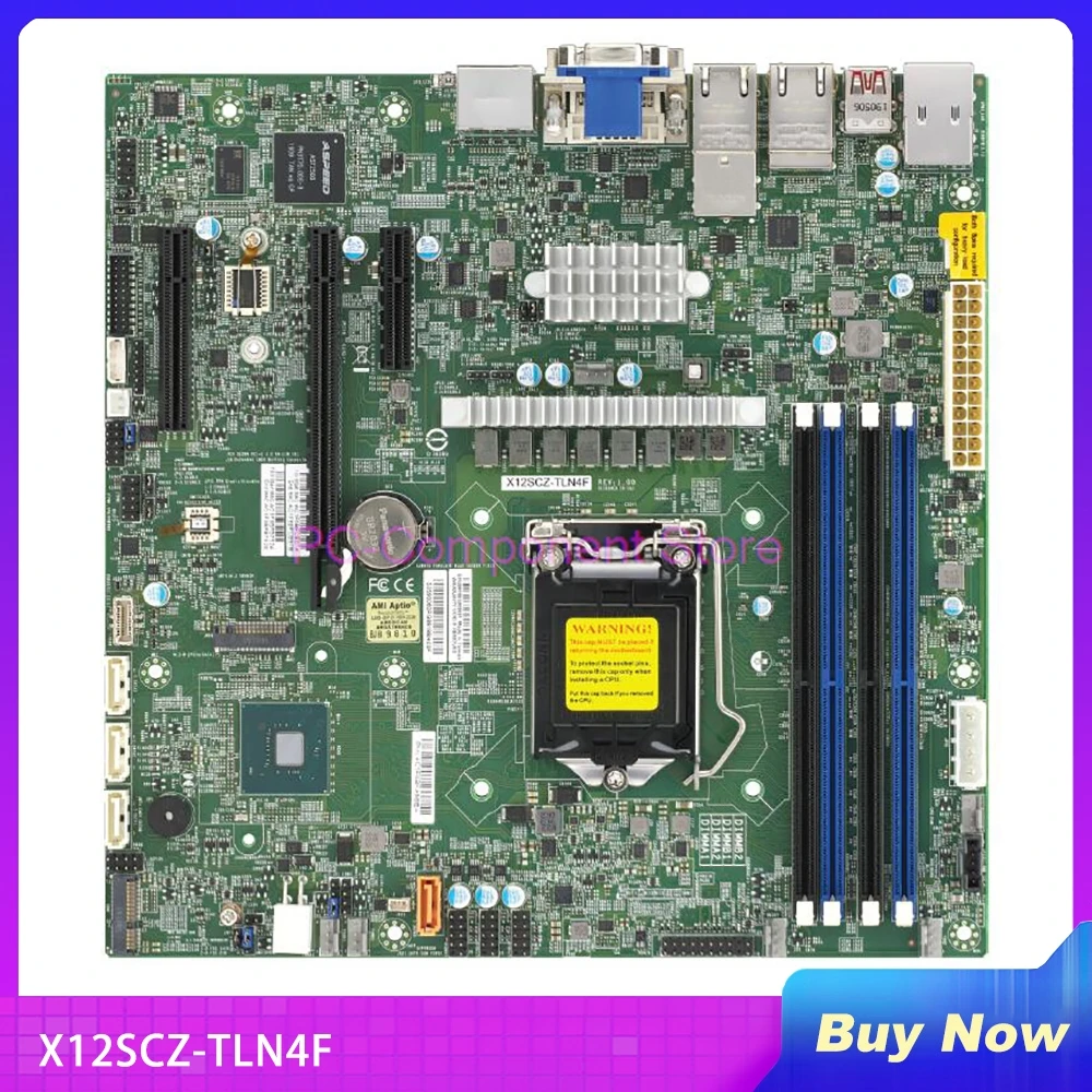 

Материнская плата X12SCZ-TLN4F для одноразъемного сервера Supermicro 10-го поколения i3 i5 i7 i9 W-1200 LGA-1200