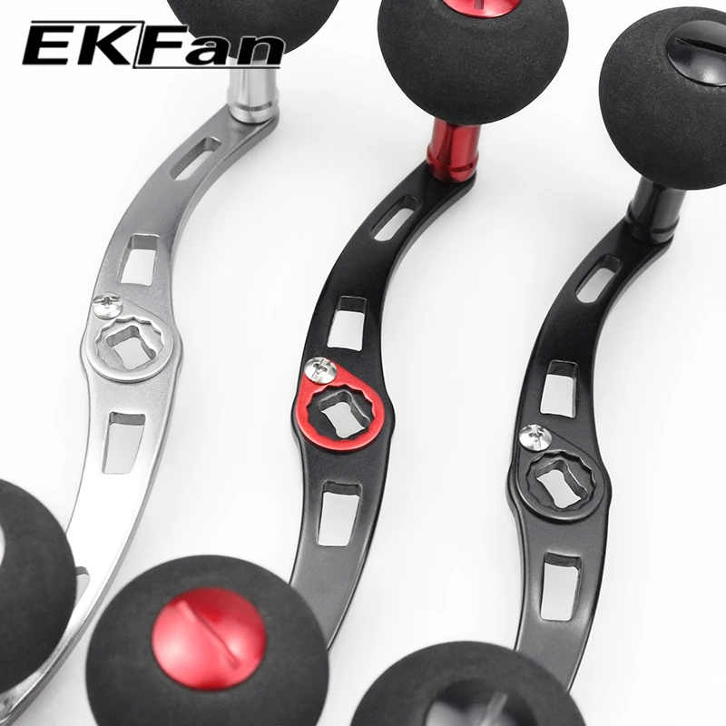 EKFan 140MM Baitcasting-Angelrollengriff Passend für S/D 7*4/8*5mm Loch Aluminiumlegierung Doppel-EVA-Knopf Köderrollengriff DIY-Teile – Detail 7