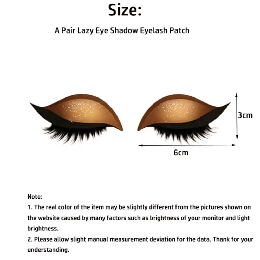 Patch de cils auto-adhésif ombre à paupières paresseux avec Eyeliner autocollants de maquillage rapide pour les yeux autocollants de faux cils 3 en 1
